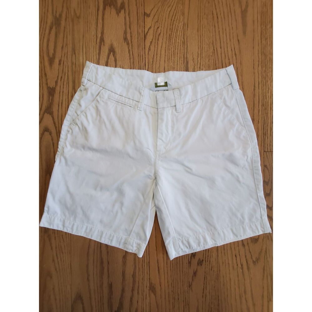 Garnet Hill Womens 6 White Chino Shorts 8" Inseam 100% Cotton VGUC